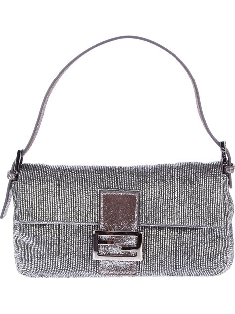 fendi silver womens bag|fendi over the shoulder bag.